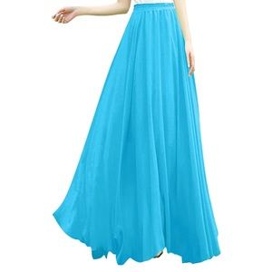 Sky blue maxi skirt NWOT